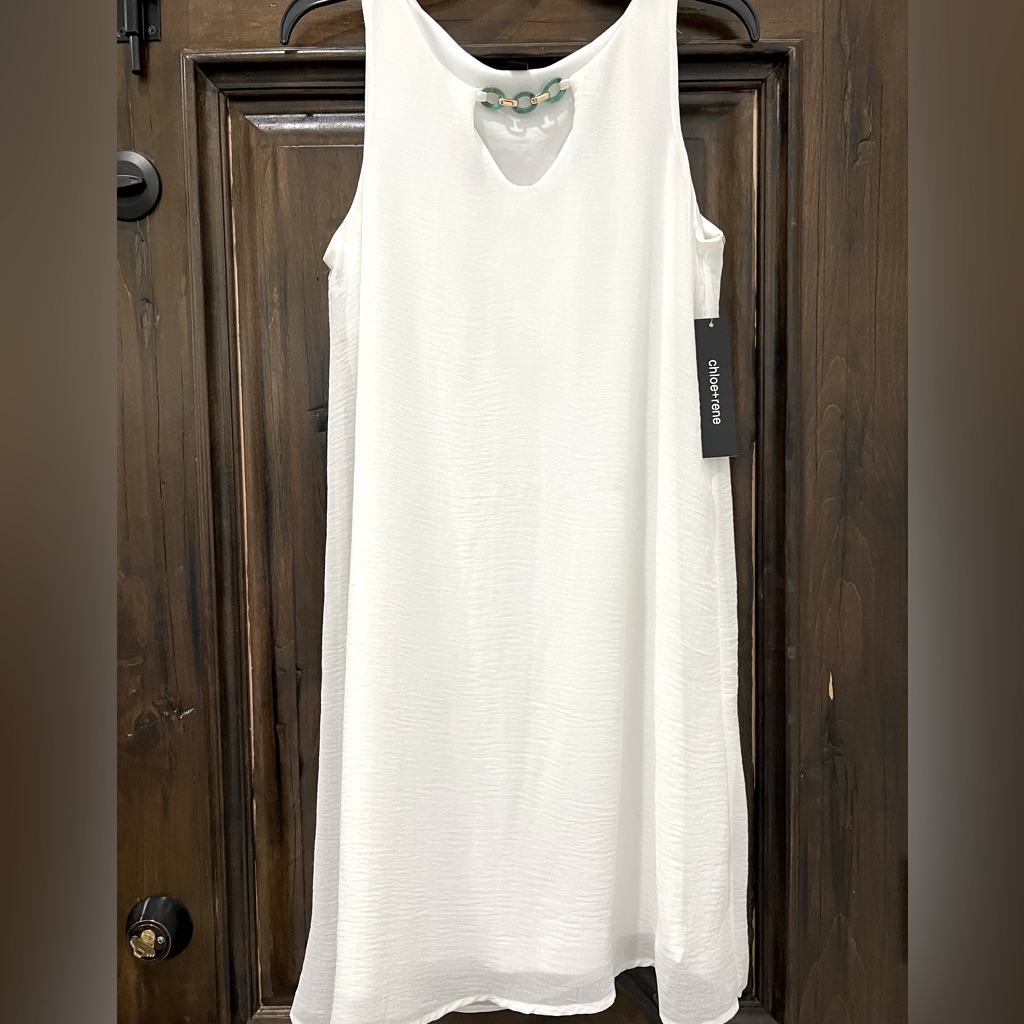 Brand New Women’s Small White Sleeveless Dress Chloe+Renee